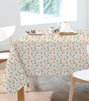 CHRISTMAS TABLECLOTH 6P KRISS 140X180 Tellini S.r.l. Wholesale Clothing